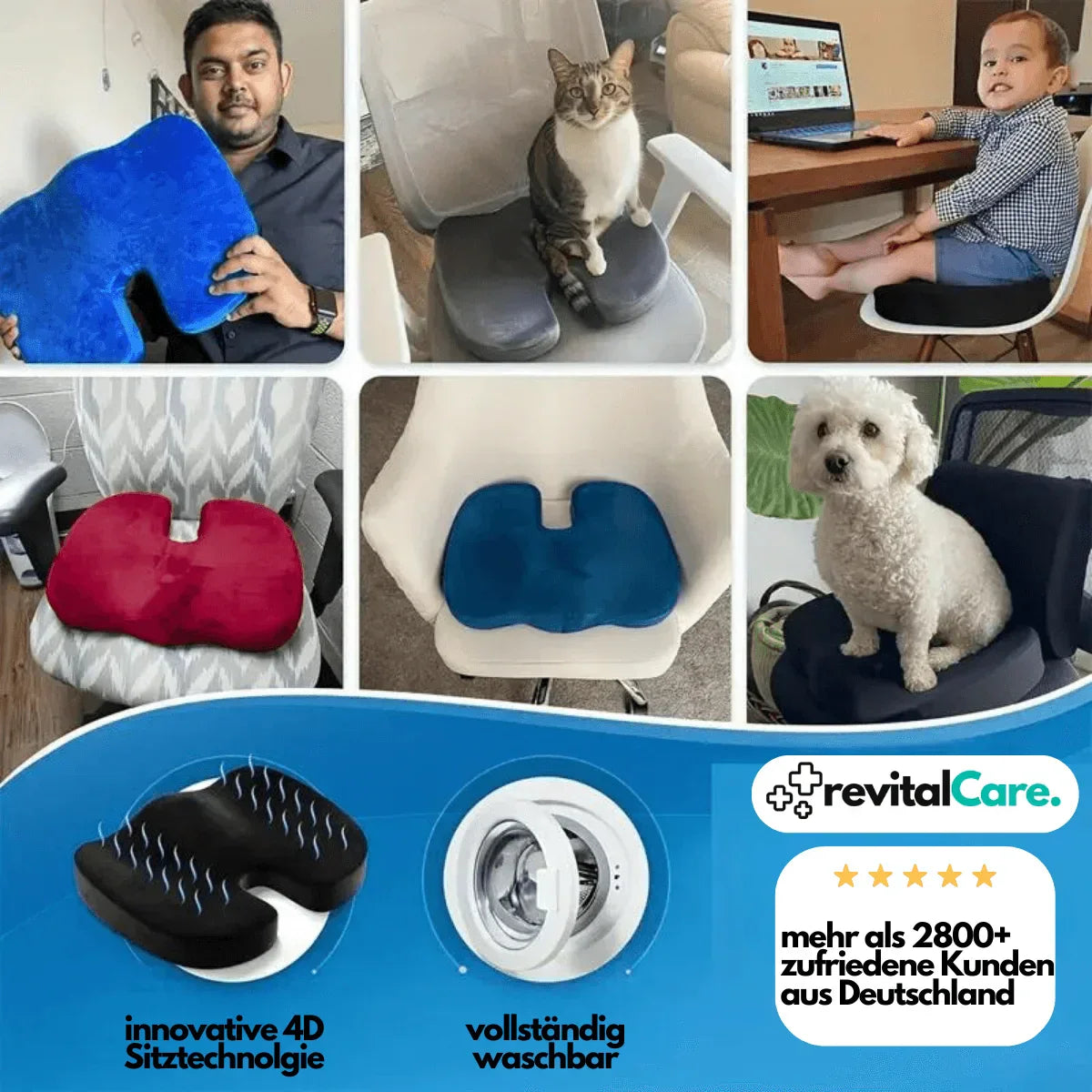 Orthopedic 4D Support Seat Cushion