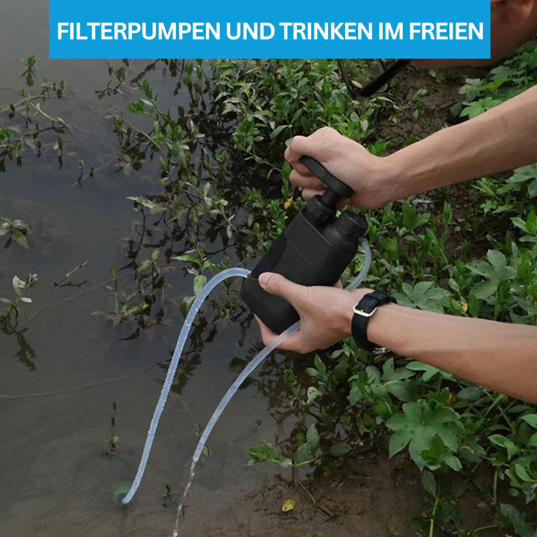 no product in factory Portable Outdoor Water Filter – Hand Pump Camping Water Purifier for Safe Drinking Water