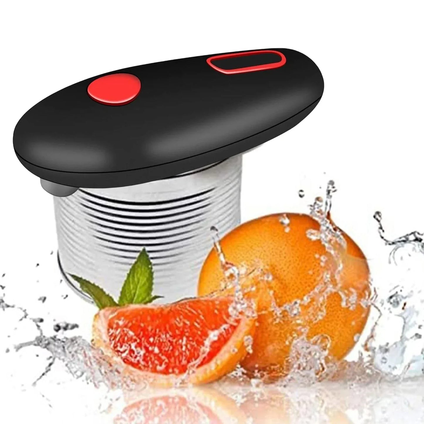 Electric Can Opener with Easy Grip Handle and One-Touch Operation