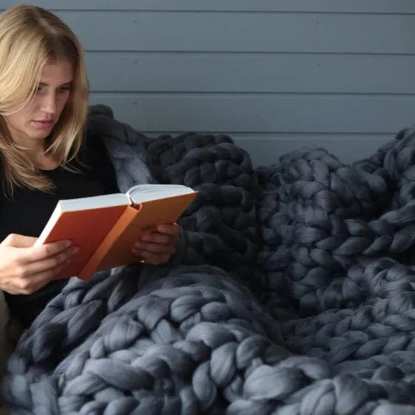 Luxurious Oversized Knitted Blanket