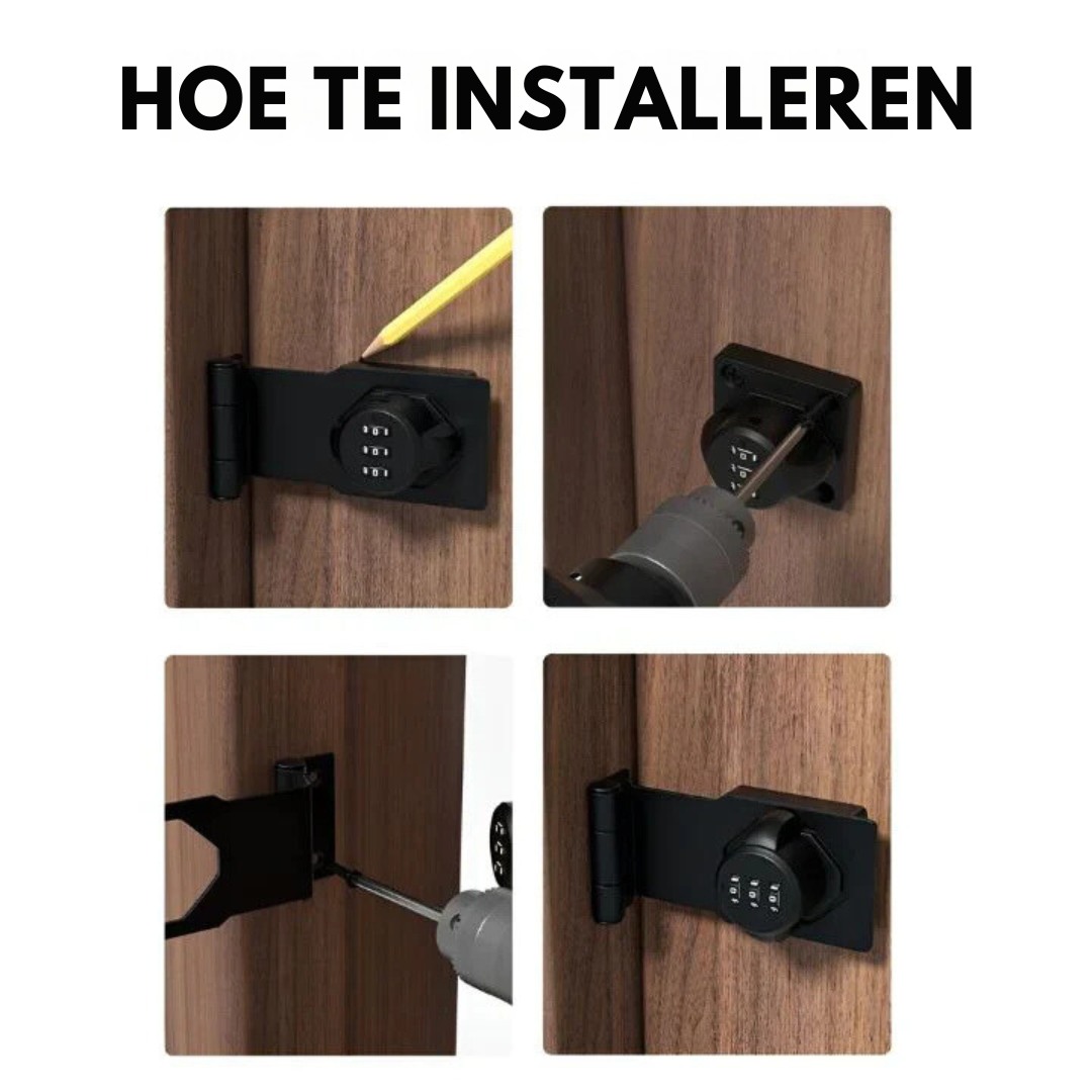 Keyless Code Lock for Doors with Security Combination