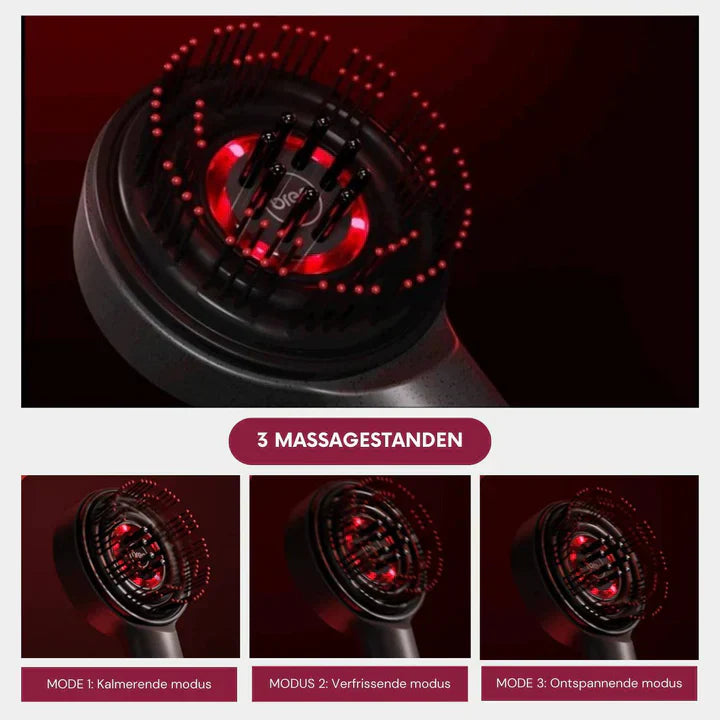 Rechargeable Scalp Massager With LED Light Therapy