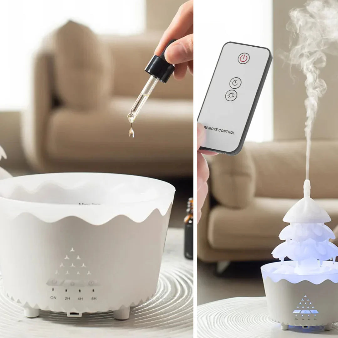 LED Christmas Tree Aroma Diffuser for Festive Relaxation and Ambiance
