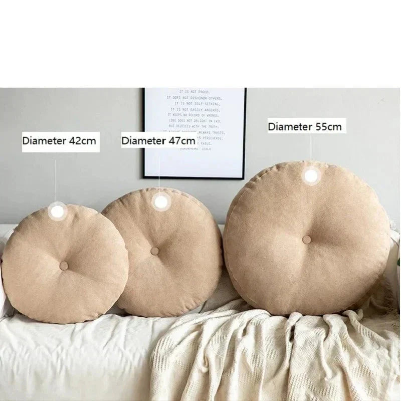 Round Yoga and Meditation Cushion - Soft and Supportive Floor Pillow for Relaxation and Comfort