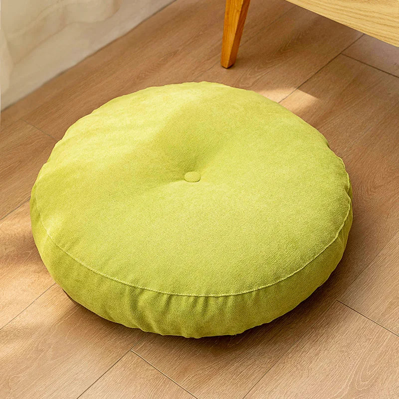 Round Yoga and Meditation Cushion - Soft and Supportive Floor Pillow for Relaxation and Comfort