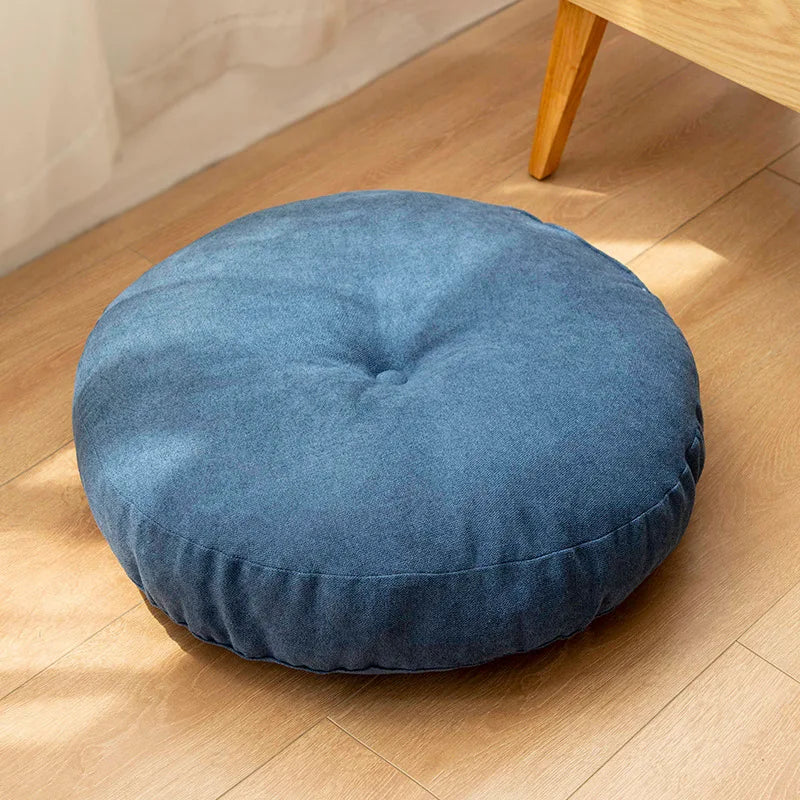 Round Yoga and Meditation Cushion - Soft and Supportive Floor Pillow for Relaxation and Comfort