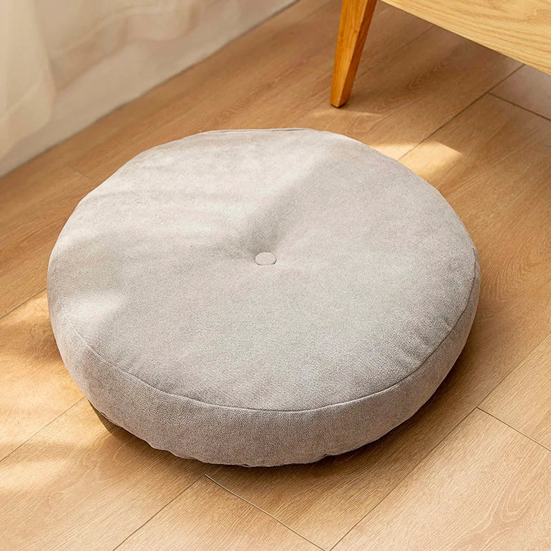 Round Yoga and Meditation Cushion - Soft and Supportive Floor Pillow for Relaxation and Comfort