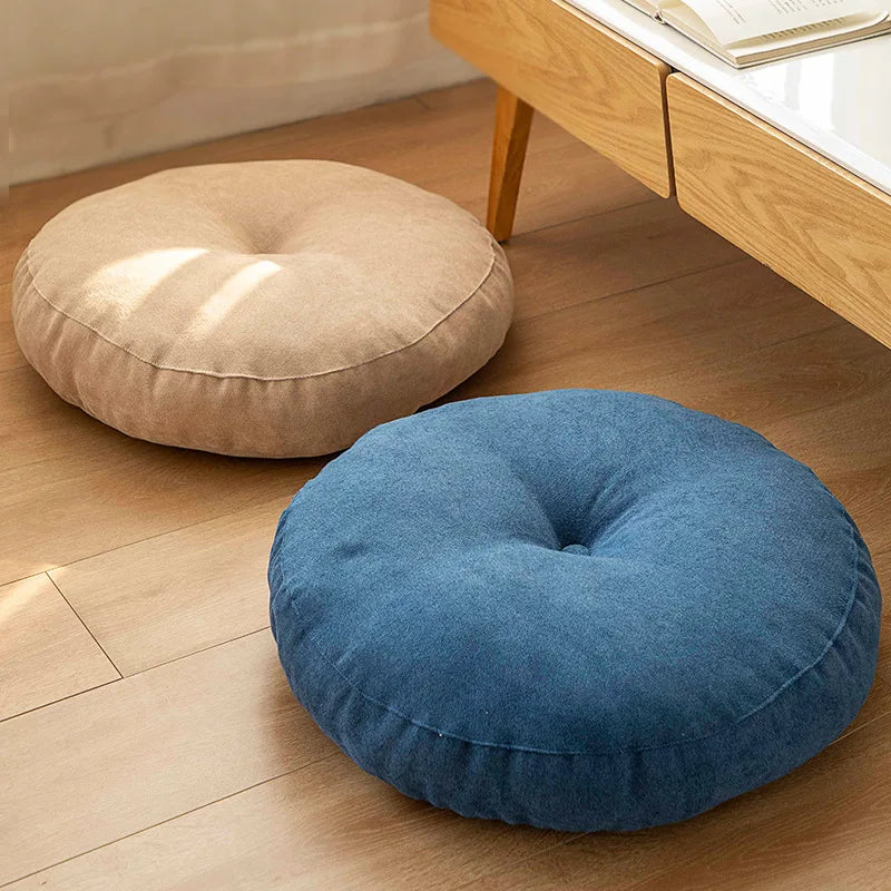 Round Yoga and Meditation Cushion - Soft and Supportive Floor Pillow for Relaxation and Comfort