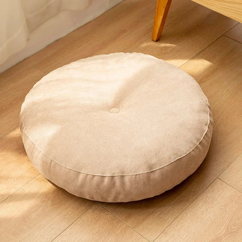 Round Yoga and Meditation Cushion - Soft and Supportive Floor Pillow for Relaxation and Comfort