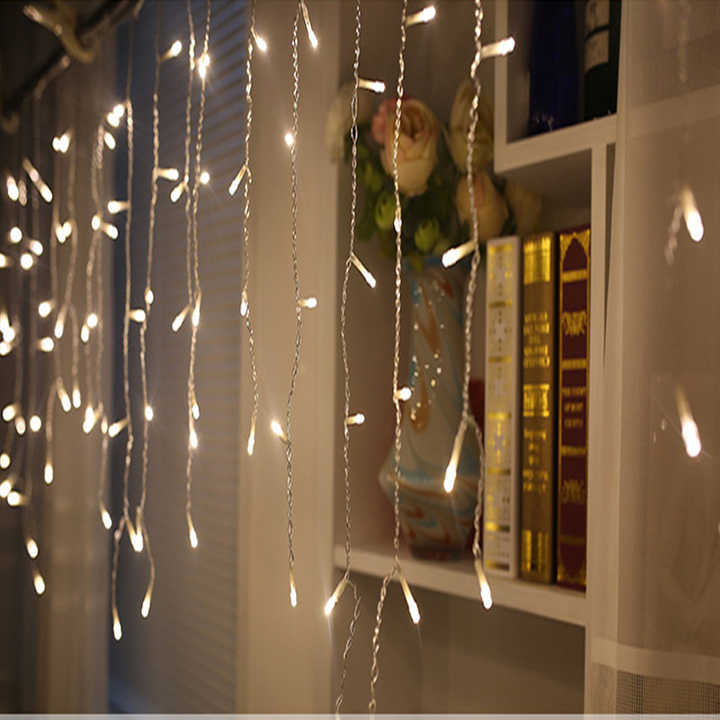 LED Starry Sky Icicle Lights – Decorative Fairy Light Curtains for Christmas and Outdoor Spaces
