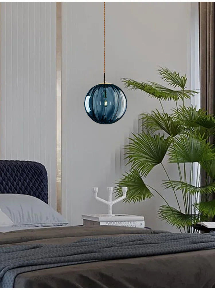 Round Glass Pendant Light