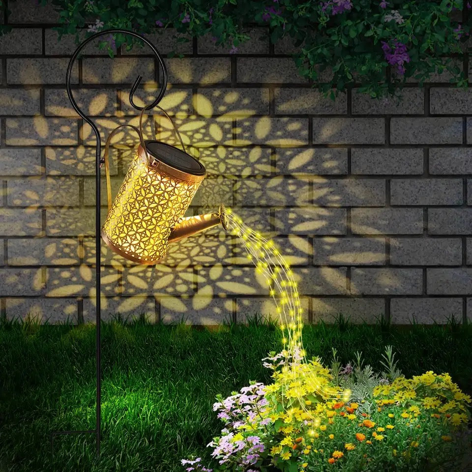 Solar-Powered Watering Can Light