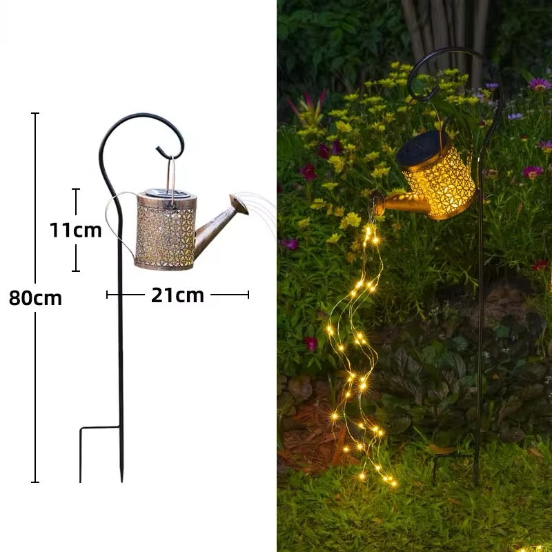 Solar-Powered Watering Can Light