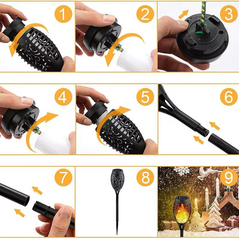 Solar Flame Torch Light