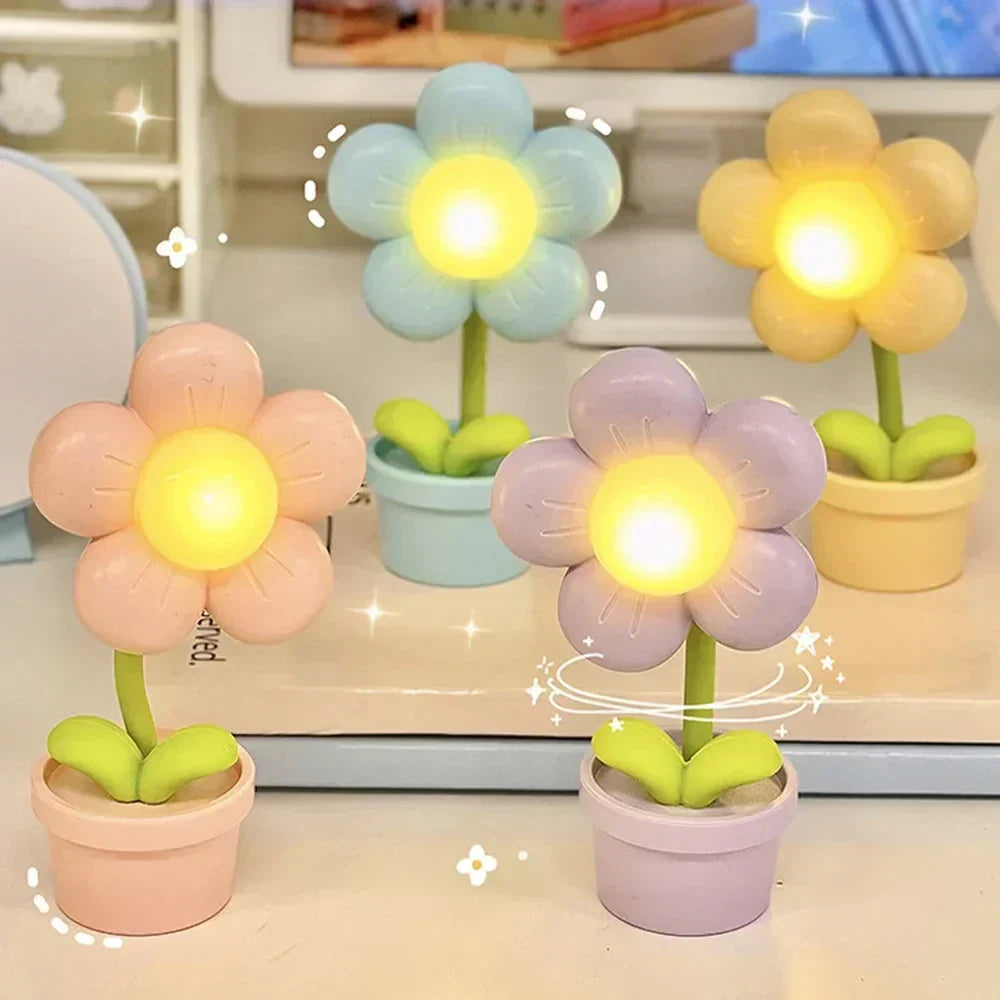 Cute Flower Night Lamp for Children - Led Table Lamp in Flower Design for the Children 's Room