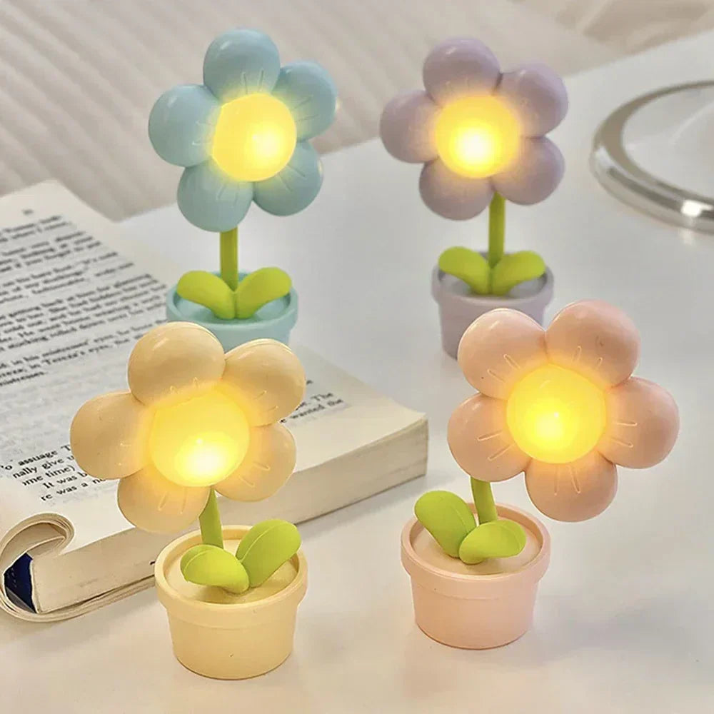 Cute Flower Night Lamp for Children - Led Table Lamp in Flower Design for the Children 's Room