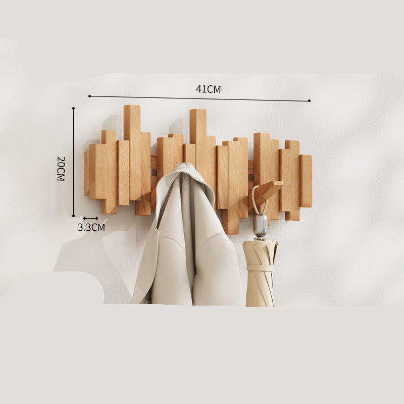 Elegant Wooden Piano Key Hook Rack
