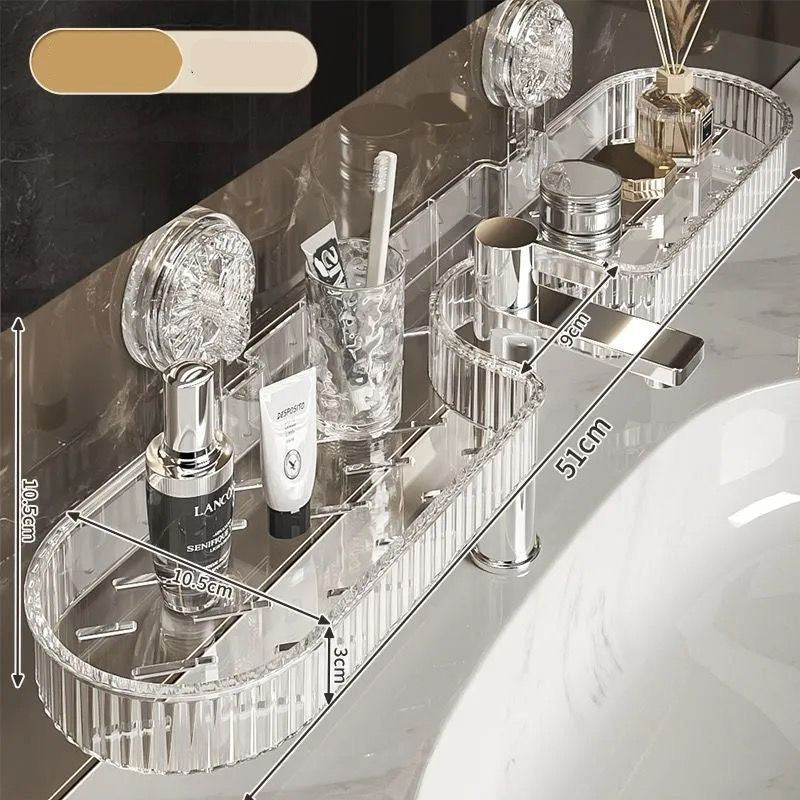 Suction Cup Bathroom Sink Storage Tray