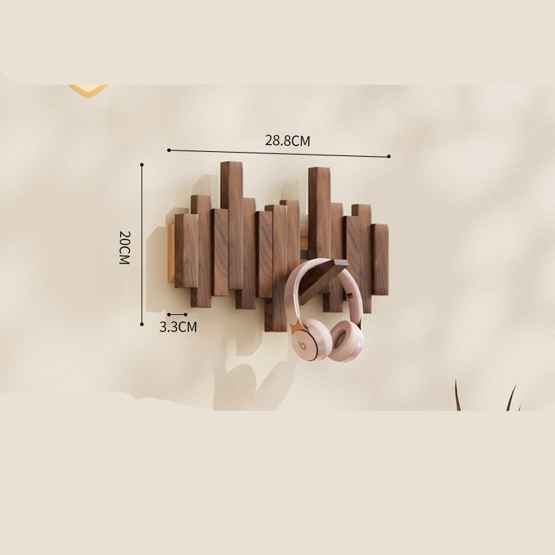 Elegant Wooden Piano Key Hook Rack