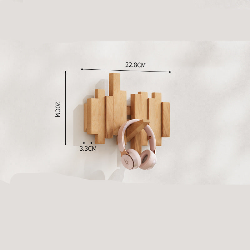 Elegant Wooden Piano Key Hook Rack