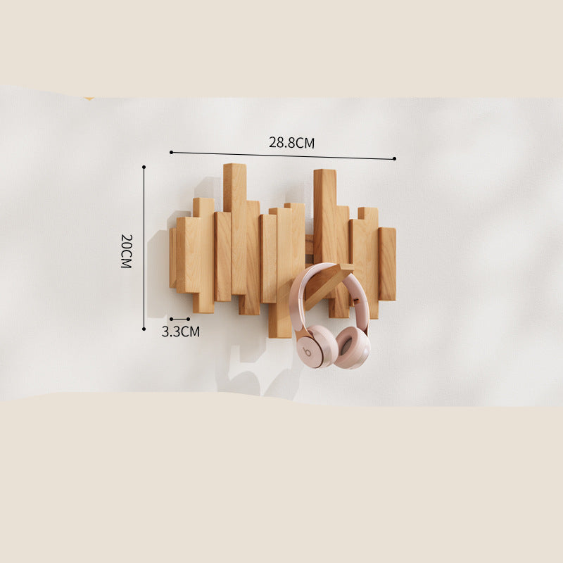Elegant Wooden Piano Key Hook Rack