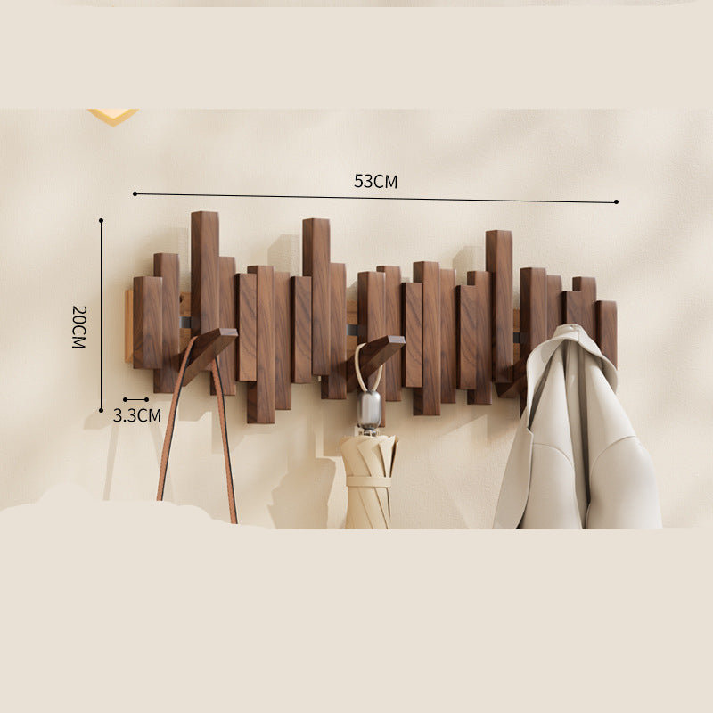 Elegant Wooden Piano Key Hook Rack