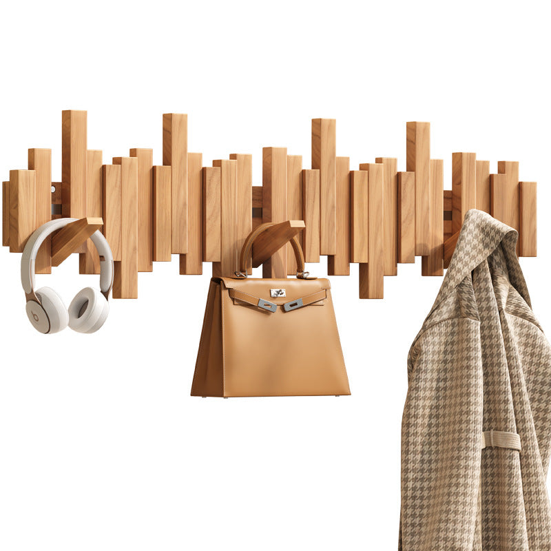 Elegant Wooden Piano Key Hook Rack