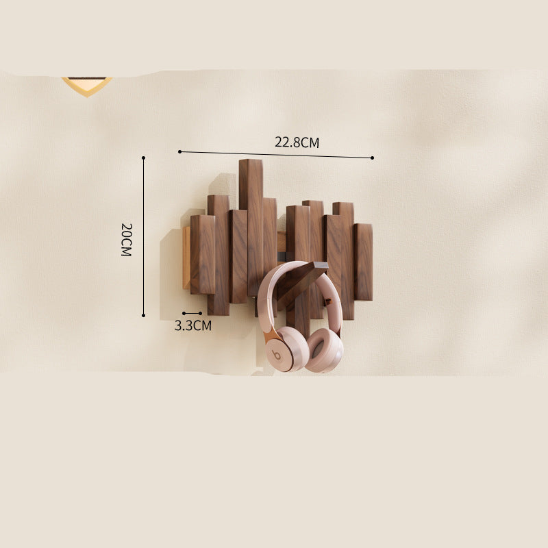 Elegant Wooden Piano Key Hook Rack