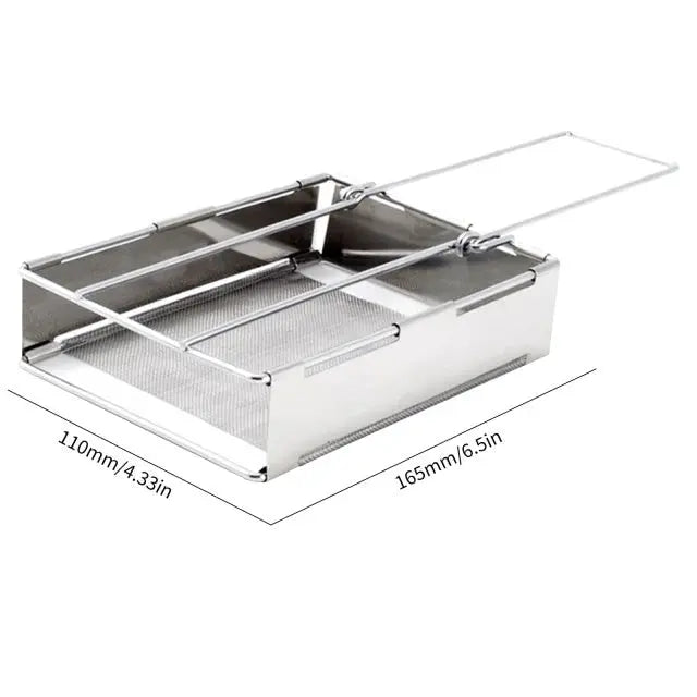 Foldable Stainless Steel Camping Stove – Portable Wood-Burning Cooker for Outdoor Cooking