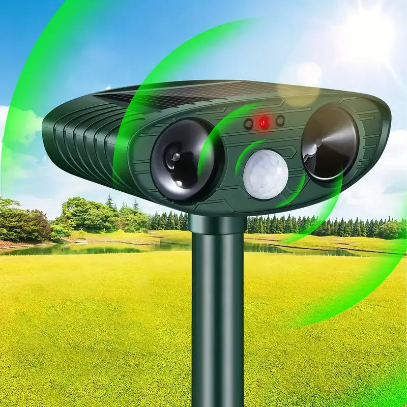 Solar Animal Repeller with Ultrasound | Outdoor Pest Control