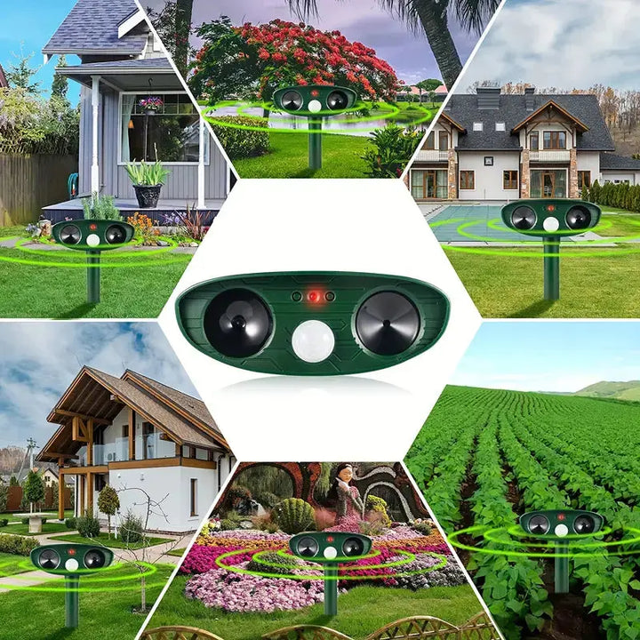 Solar Animal Repeller with Ultrasound | Outdoor Pest Control