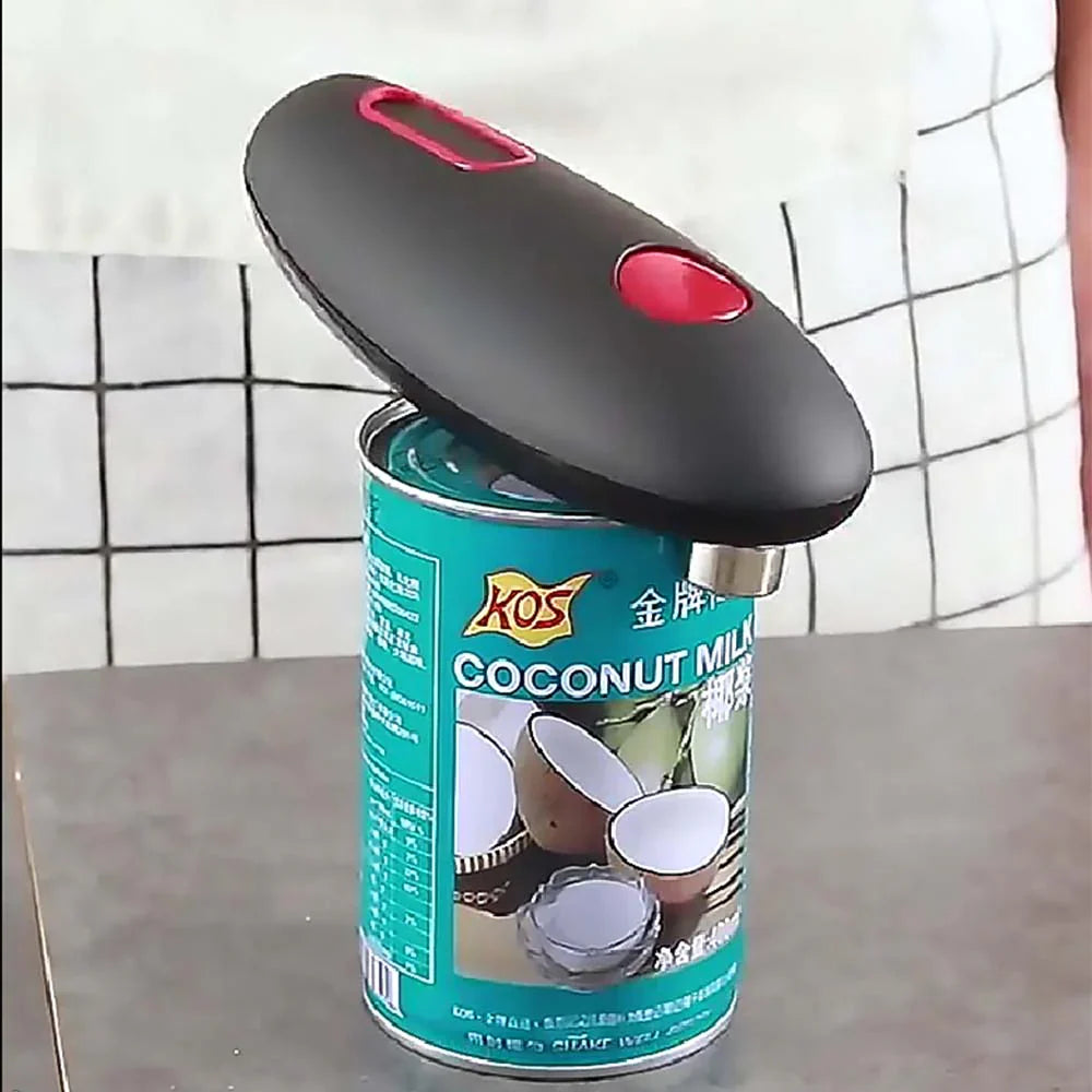 Electric Can Opener with Easy Grip Handle and One-Touch Operation