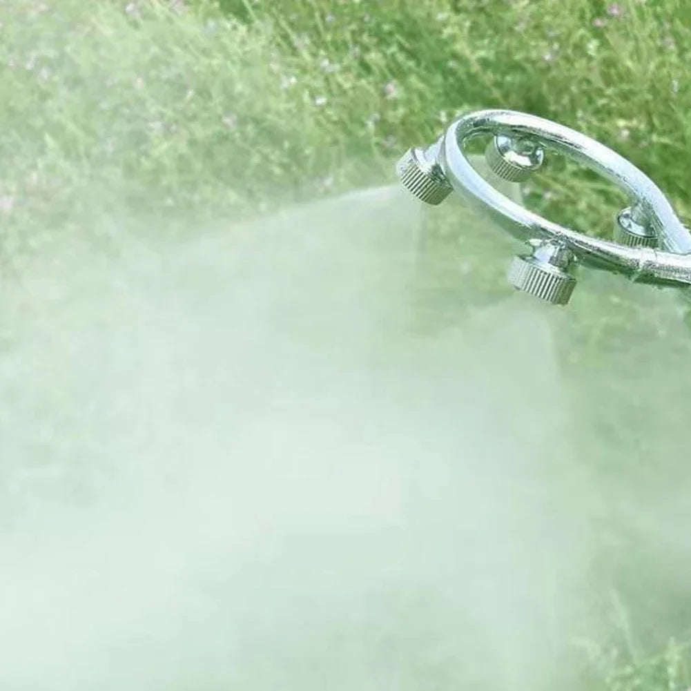 High-Pressure Stainless Steel Multi-Nozzle Sprayer - Efficient Garden Irrigation Attachment