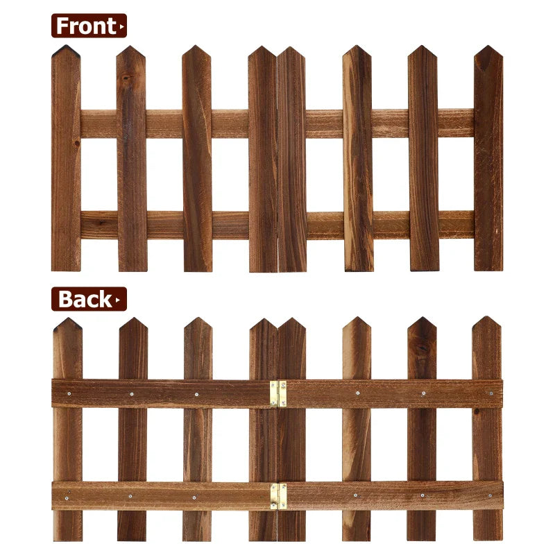 Wooden Garden Border Fence – Decorative Edging for Flower Beds and Outdoor Spaces
