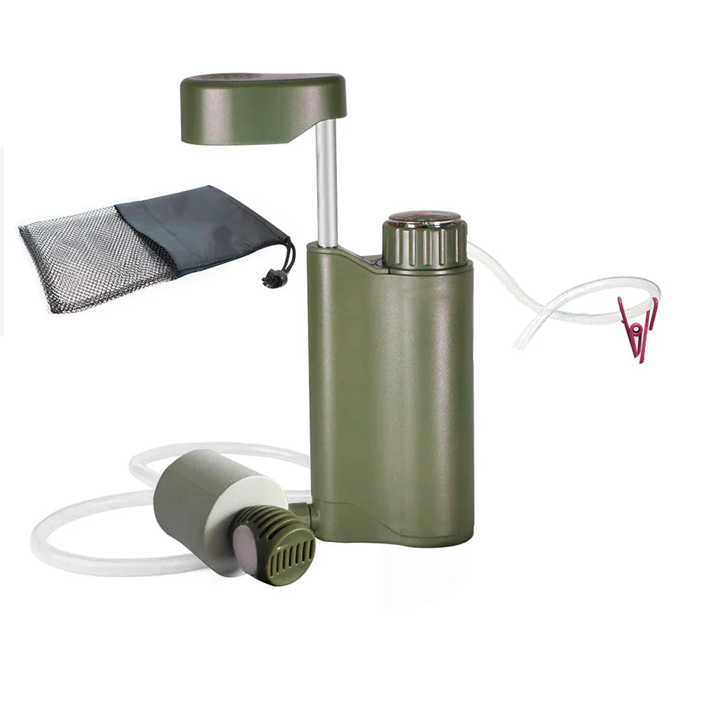 no product in factory Portable Outdoor Water Filter – Hand Pump Camping Water Purifier for Safe Drinking Water