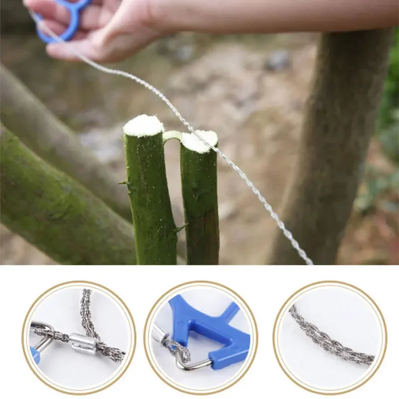 Compact Outdoor Wire Saw – Portable Tool for Gardening and Wilderness Adventures