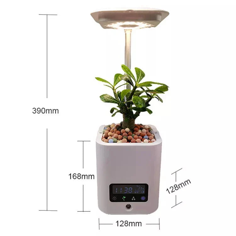 All-in-One Smart Hydroponic Planter with Desk Lamp, Diffuser, and Calendar – Multifunctional Indoor Plant Pot