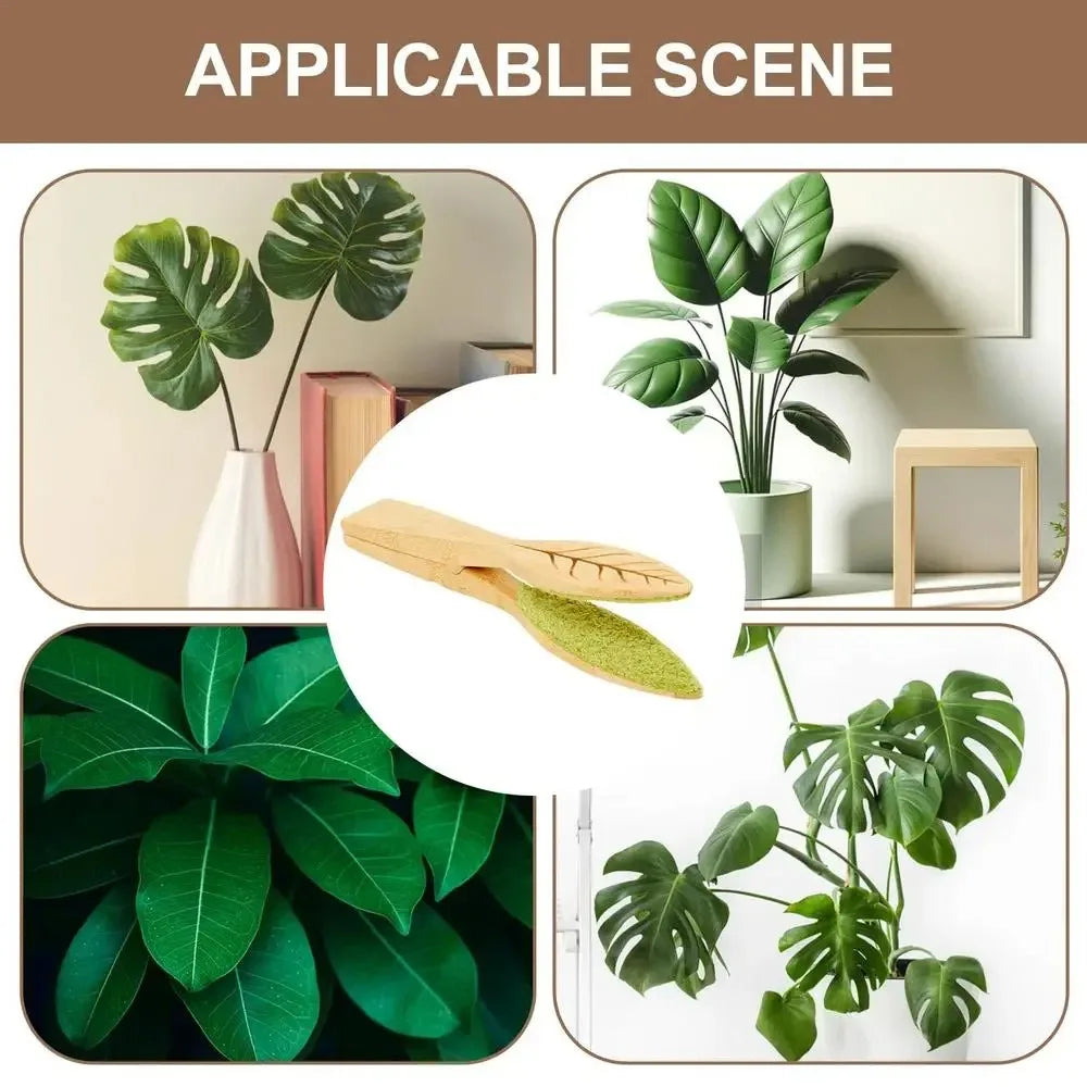 Wooden Leaf Care Tongs – Gentle Plant Cleaning Tool for Healthy Leaves