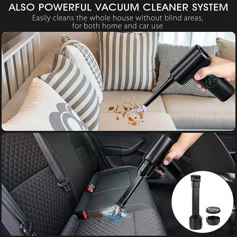 Cordless 2-in-1 Air Duster & Vacuum with LED Light (7500mAh)