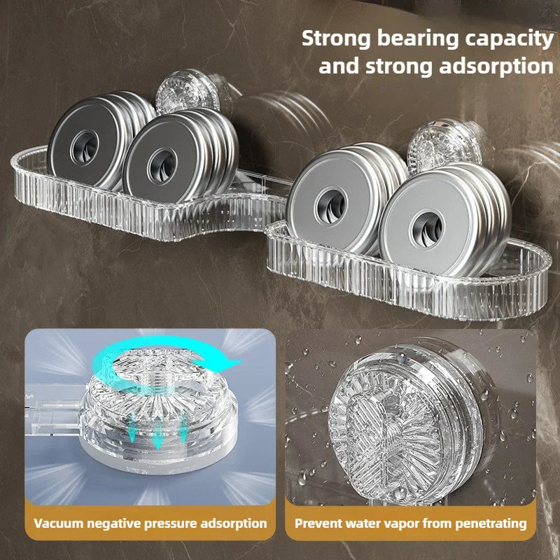 Suction Cup Bathroom Sink Storage Tray