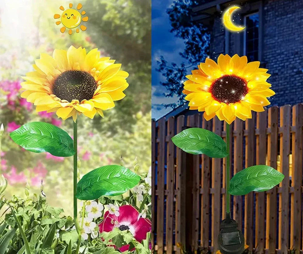 Waterproof Solar Sunflower Garden Light – Outdoor Patio Decoration with LED