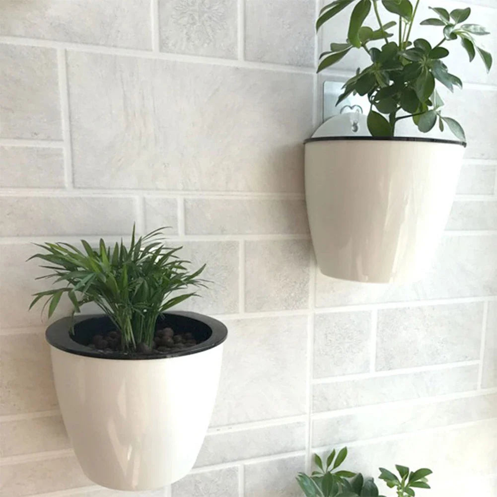 Self-Watering Wall-Mounted Plant Pot – Modern Hanging Planter for Easy Care