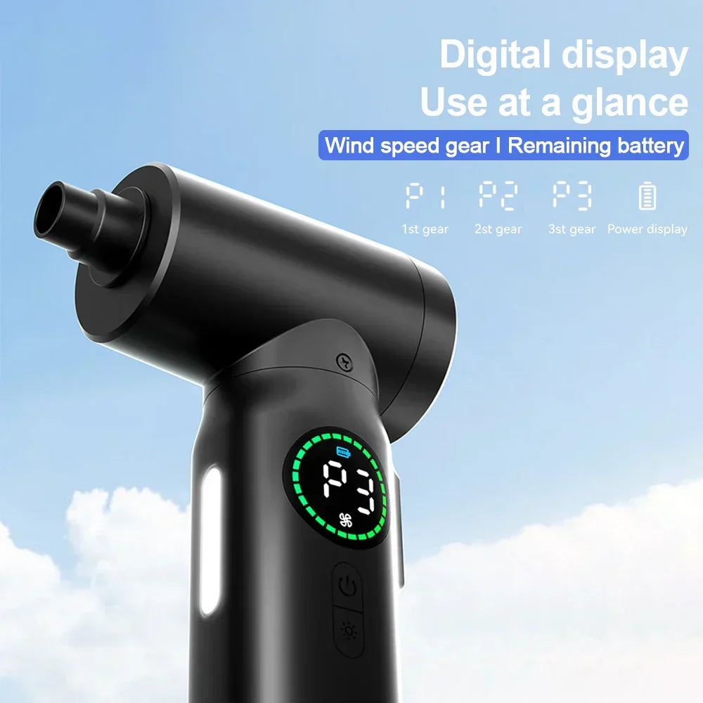 Cordless 2-in-1 Air Duster & Vacuum with LED Light (7500mAh)