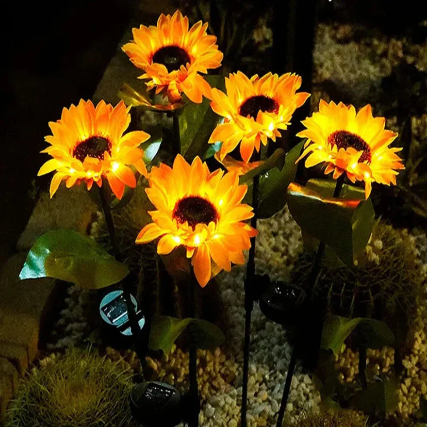 Waterproof Solar Sunflower Garden Light – Outdoor Patio Decoration with LED