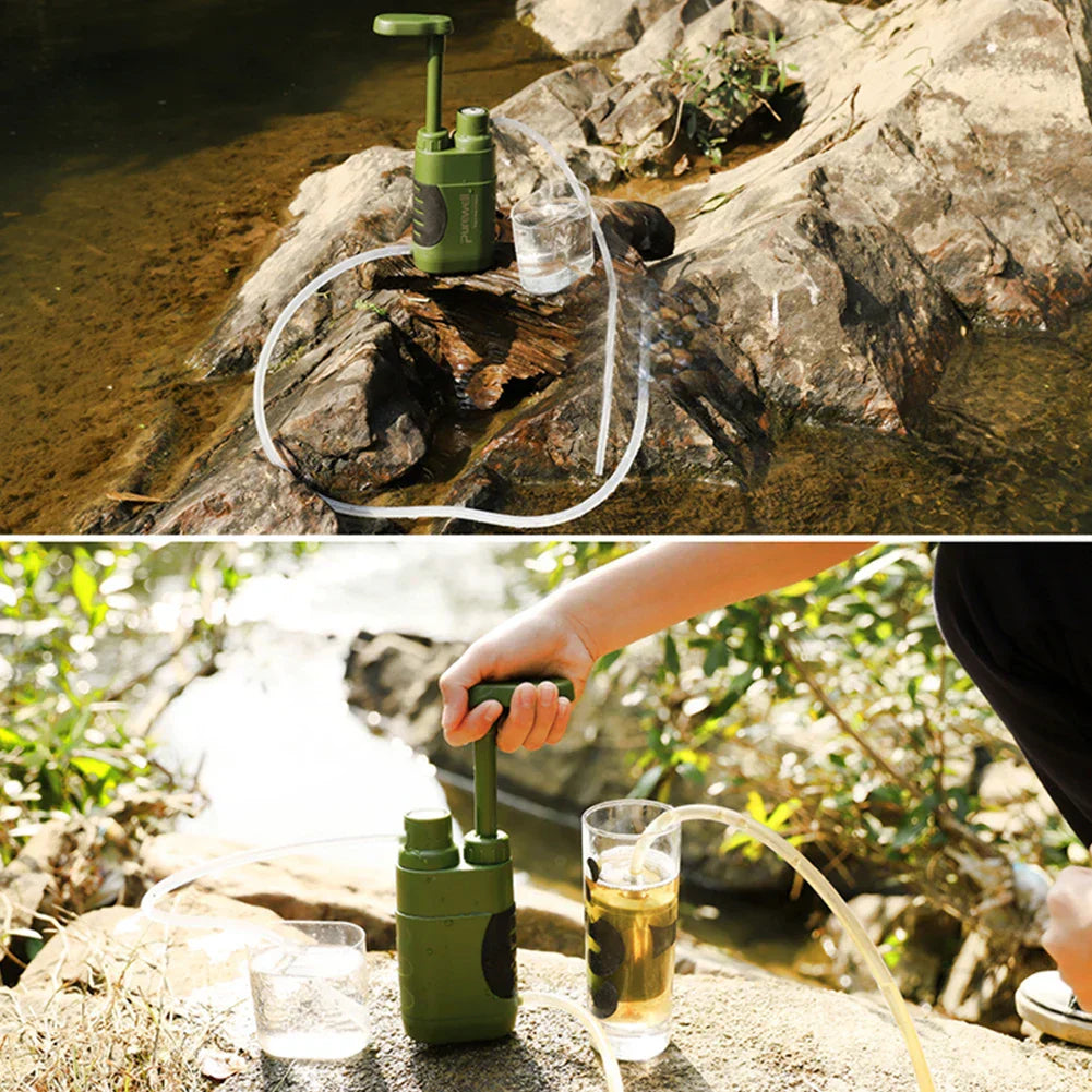 no product in factory Portable Outdoor Water Filter – Hand Pump Camping Water Purifier for Safe Drinking Water