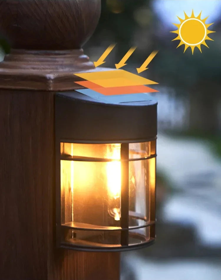 Weatherproof LED Outdoor Wall Light – Glass and Grille Design for Patio & Balcony