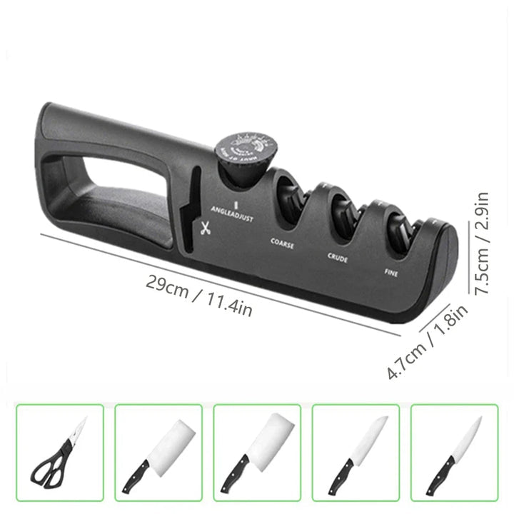 4-in-1 Multifunctional Knife Sharpener – Professional Kitchen Sharpener (1 + 1 Free)