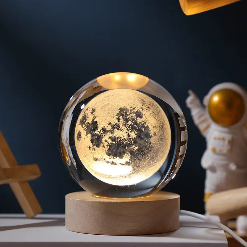 Glowing Moon Crystal Sphere