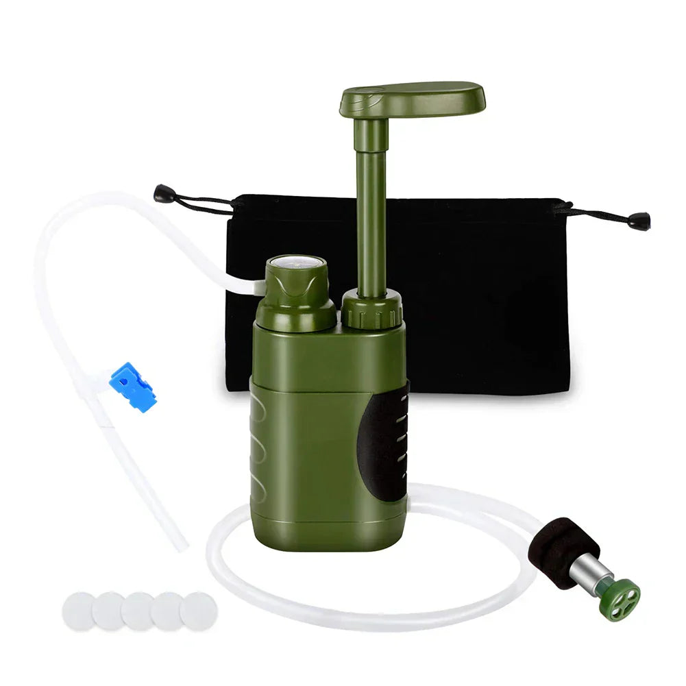 no product in factory Portable Outdoor Water Filter – Hand Pump Camping Water Purifier for Safe Drinking Water