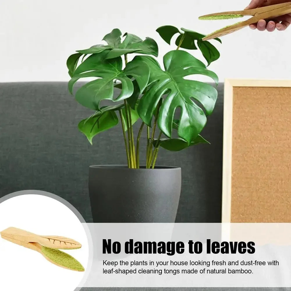 Wooden Leaf Care Tongs – Gentle Plant Cleaning Tool for Healthy Leaves
